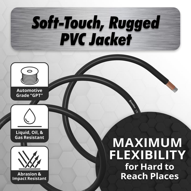 InstallGear 1/0 Gauge Wire (25ft) - Copper Clad Aluminum CAA Automotive Wire, Car Amplifier Power & Ground, Battery, Car Audio Speaker, RV Trailer Welding Cable - Image 5